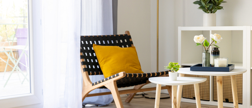 salon dépersonnalisé en home staging avant une vente à Nantes